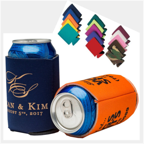 Foam Zone Collapsible Can Cooler - Custom One Color 2-Sided Print Thumbnail