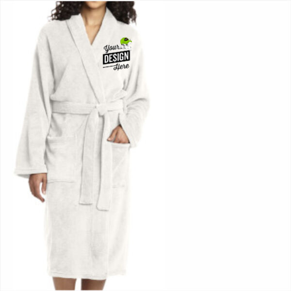 Plush Microfleece Shawl Collar Robe Thumbnail