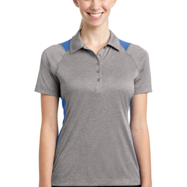 Ladies Heather Colorblock Contender ™ Polo Thumbnail