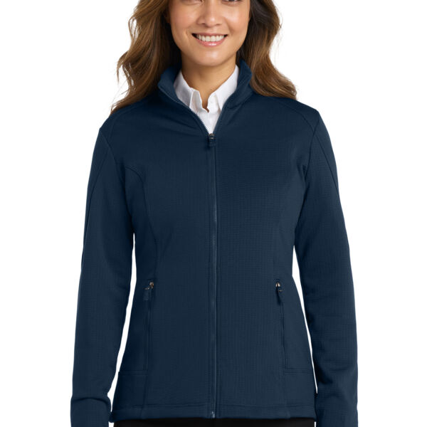 Ladies Grid Fleece Jacket Thumbnail