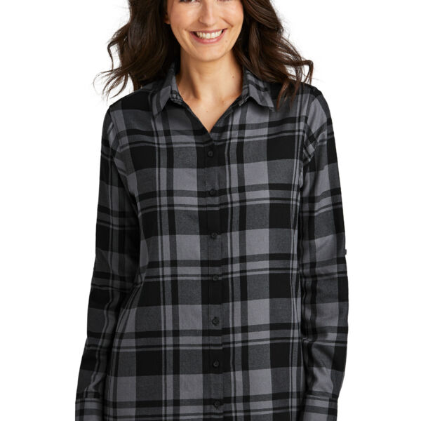 Ladies Plaid Flannel Tunic Thumbnail