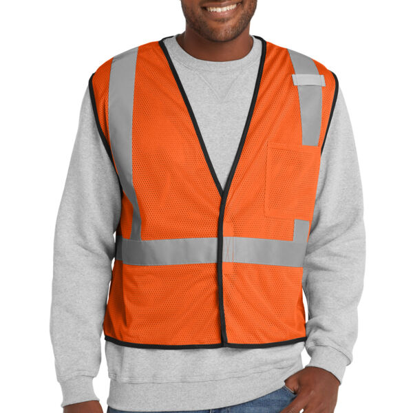 Ansi 107 Class 2 Economy Mesh One Pocket Vest (stock alert) Thumbnail