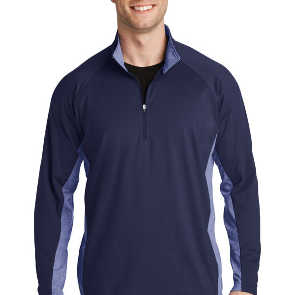 Sport Wick ® Stretch Contrast 1/2 Zip Pullover Thumbnail