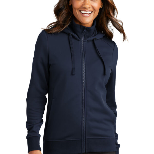 Ladies Smooth Fleece Hooded Jacket Thumbnail