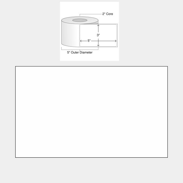3" X 5" UV Coated 70 lb Weatherproof Rectangle Full Color Sticker Label with Split Liner (500 min) Thumbnail