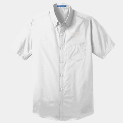 CGI Embroidered Crest - Short Sleeve Carefree Poplin Shirt Thumbnail