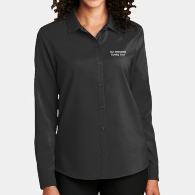 CGI Embroidered Crest - Ladies Long Sleeve Performance Staff Shirt Thumbnail