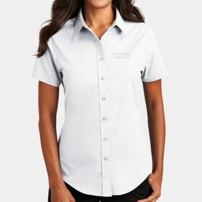 CGI Embroidered Crest - Ladies Short Sleeve Easy Care Shirt Thumbnail